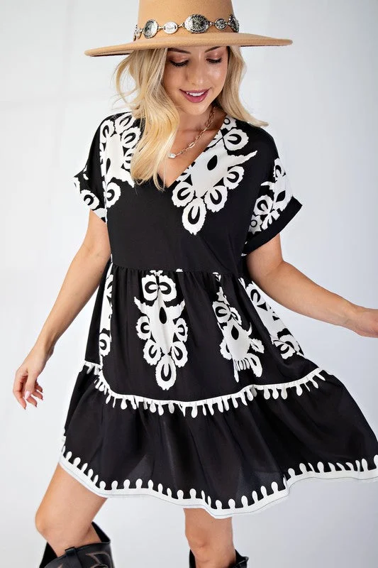 It Is True Black and White Dress