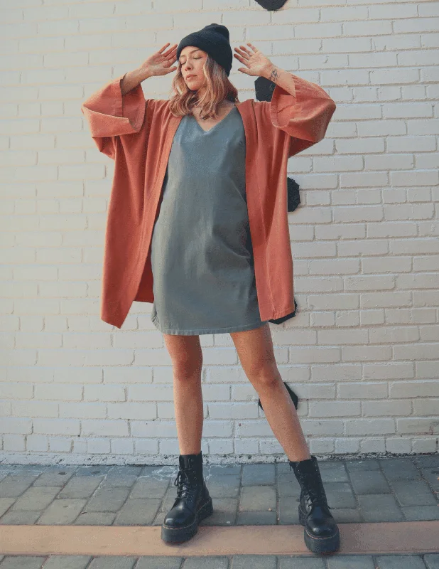 The Audrey Cotton Dress Olive