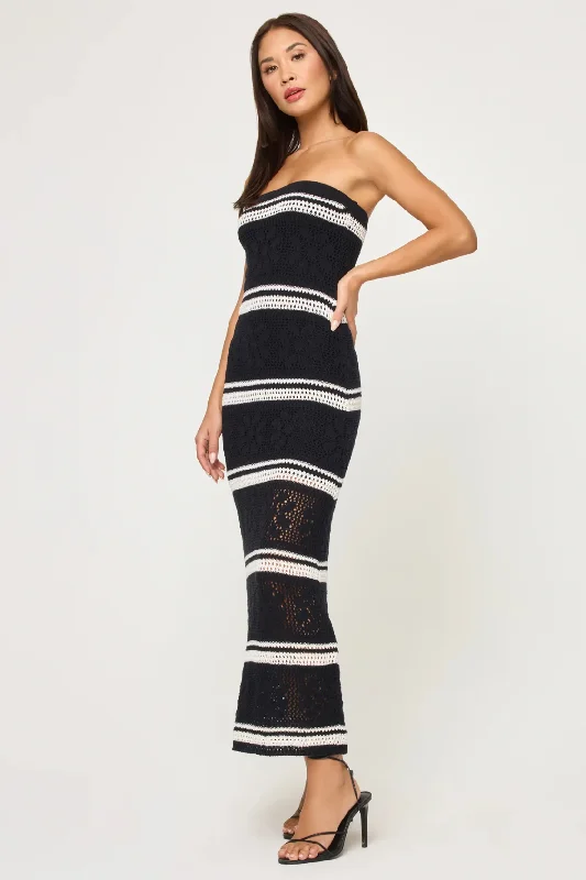 LSPACE - ROSALIA DRESS BLACK CREAM