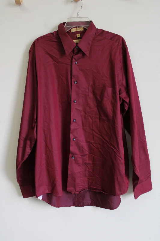 Arrow Maron Button Down Dress Shirt | 17-17 1/2 XL X Long 36-37