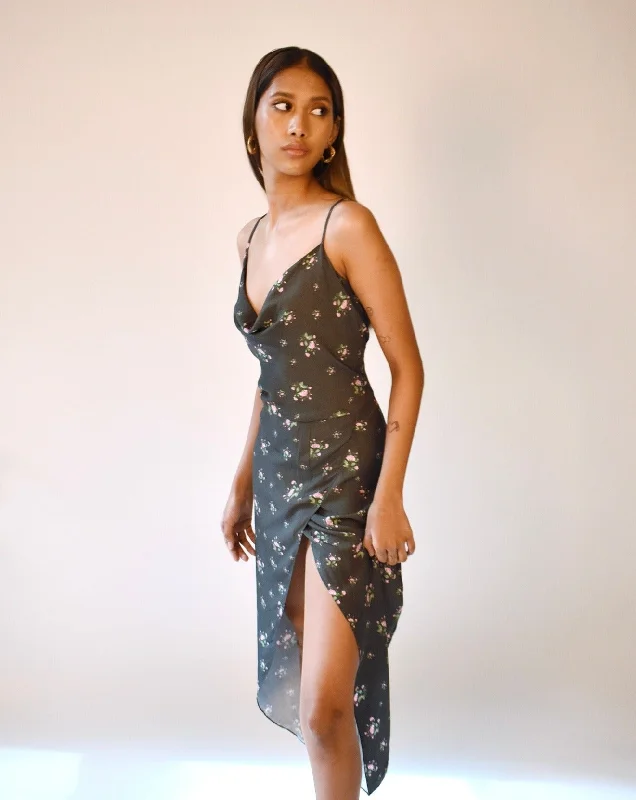 Ankara Cowl Dress