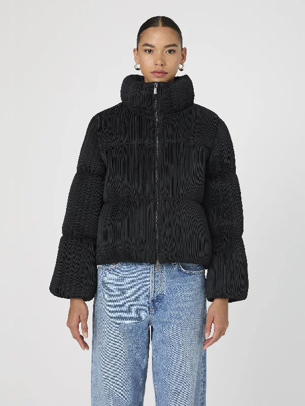 Dinara Crinkle Puffer Welt Pockets Slit Pockets Flap Pockets