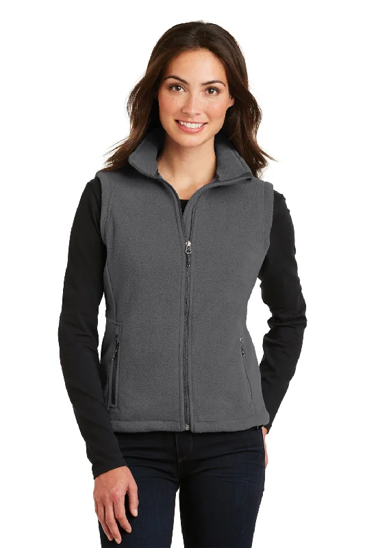 Port Authority Womens Full Zip Fleece Vest - Iron Grey Insulated Snow Jacket