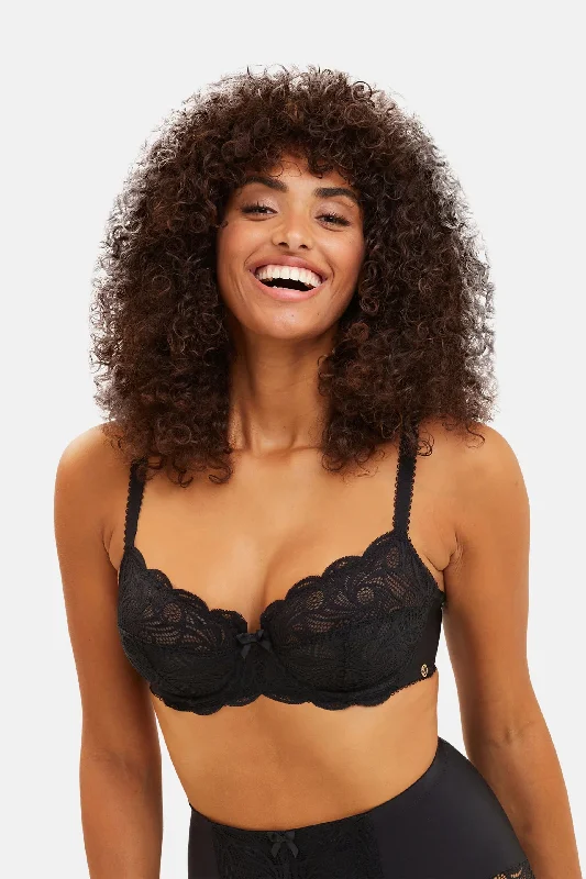 Ariane Wired Bra Black Lacy Underwire Bra