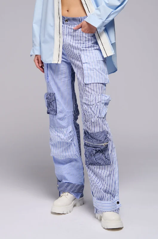 OUT OF TOUCH STRIPED CARGO TROUSER