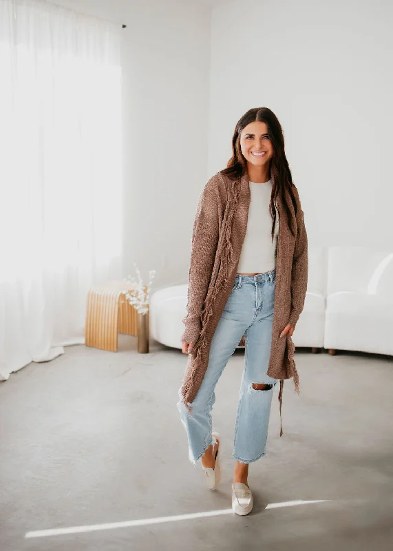 Barry Cable Knit Cardigan Chic Minimalist Knit
