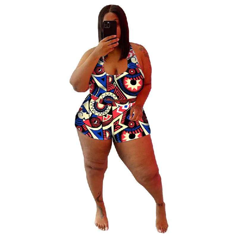 Excellent fat lady wearing mix set printed swimwear swimsuits bathing suits plus size Tankini with factory direct sale price Retro Swimwear Style Excellent fat lady wearing mix set printed swimwear swimsuits bathing suits plus size Tankini with factory direct sale price Retro Swimwear Style