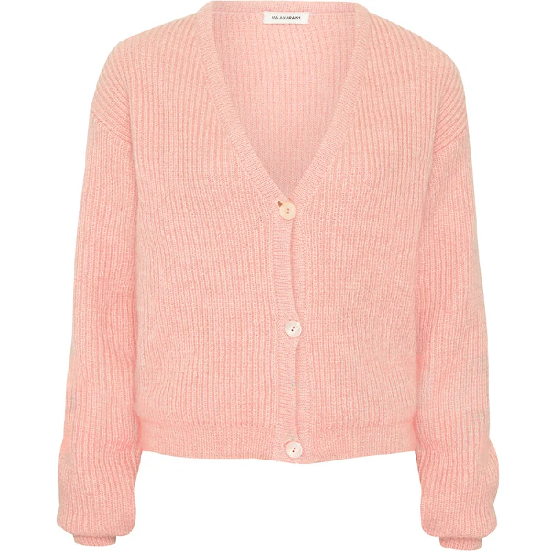 MOHAIR CARDIGAN "IBERIS" IN PINK Timeless Wool Pullover