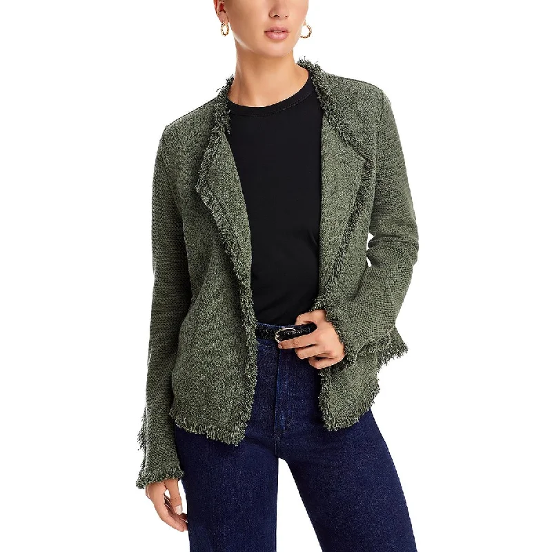 Nic + Zoe Womens Fringe Cardigan Open-Front Blazer Women's Daily Blazer
