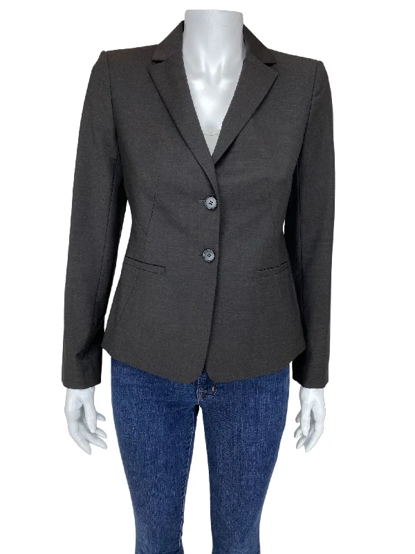 Ann Taylor Women's Tropical Wool Blazer Brown Heather Size 2P with Tags